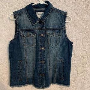 sleeveless jean jacket
